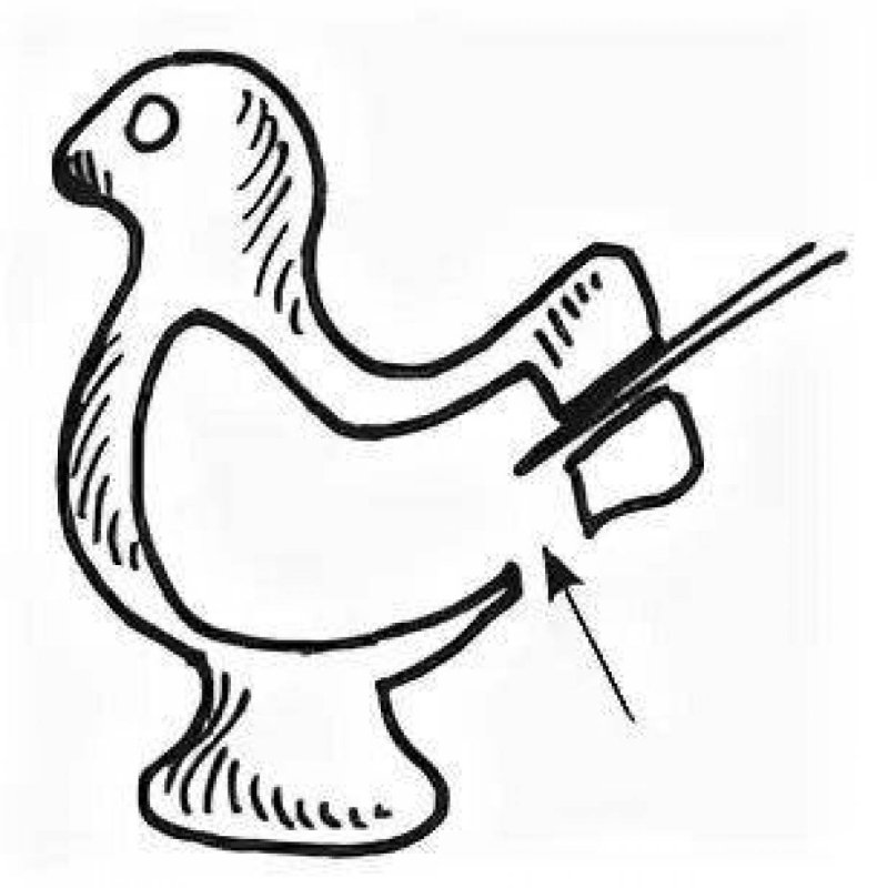 Раскраска свистулька птичка