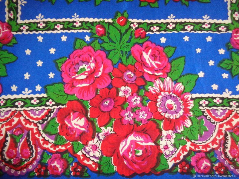 Русские платки с узорами