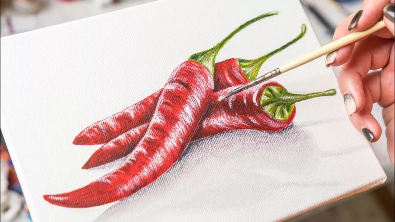 Перцы акрилом