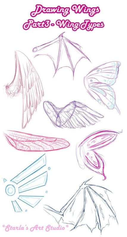 Уроки рисованья крыльев