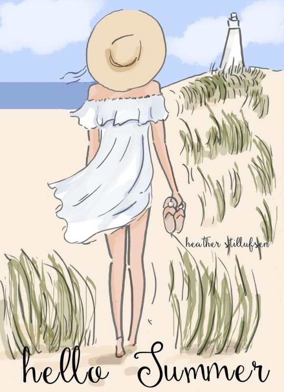 летние иллюстрации