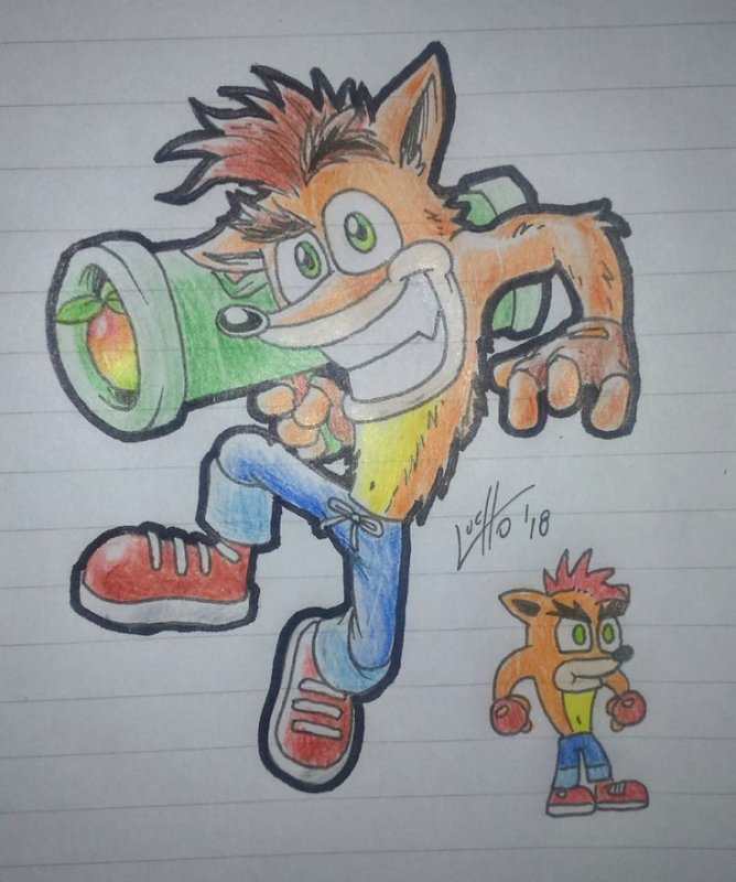 Crash Bandicoot раскраска
