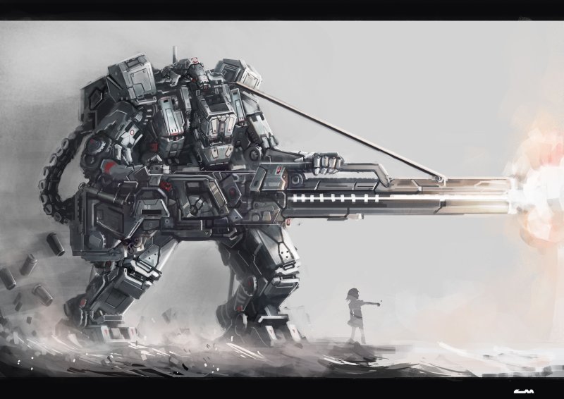 Боевой мех шагоход Sci Fi