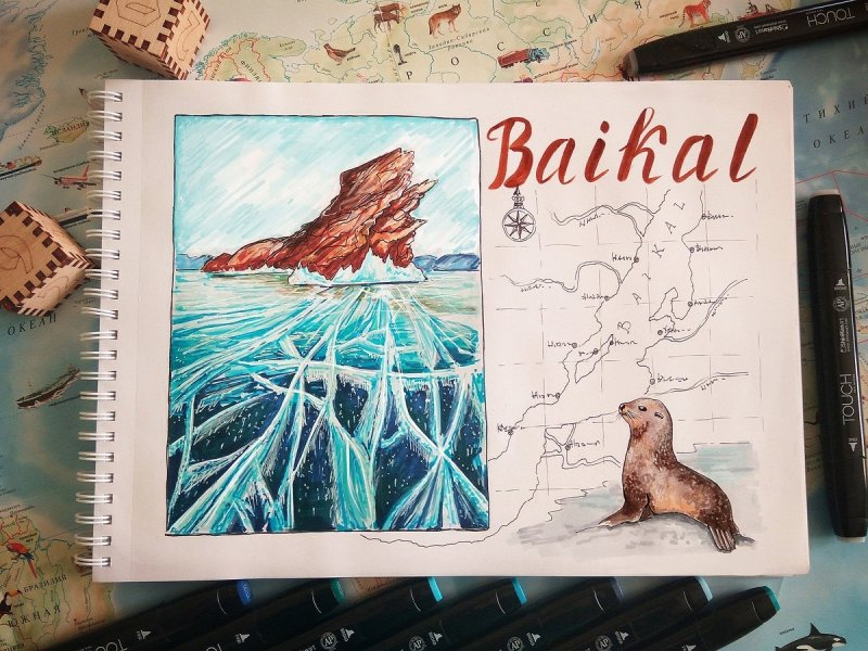 Байкал для рисования
