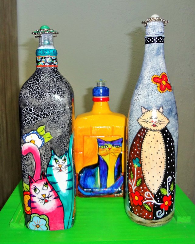 Расписные бутылки