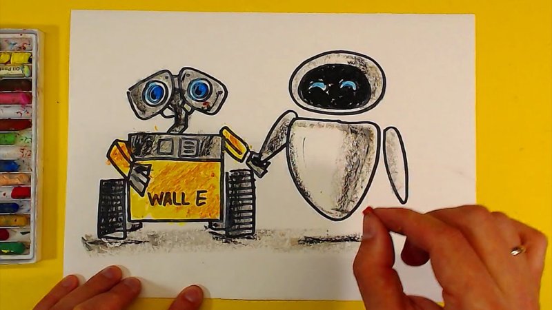 рисунки роботов для срисовки