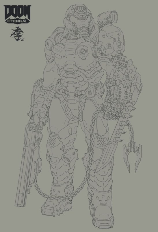 doom eternal рисунок