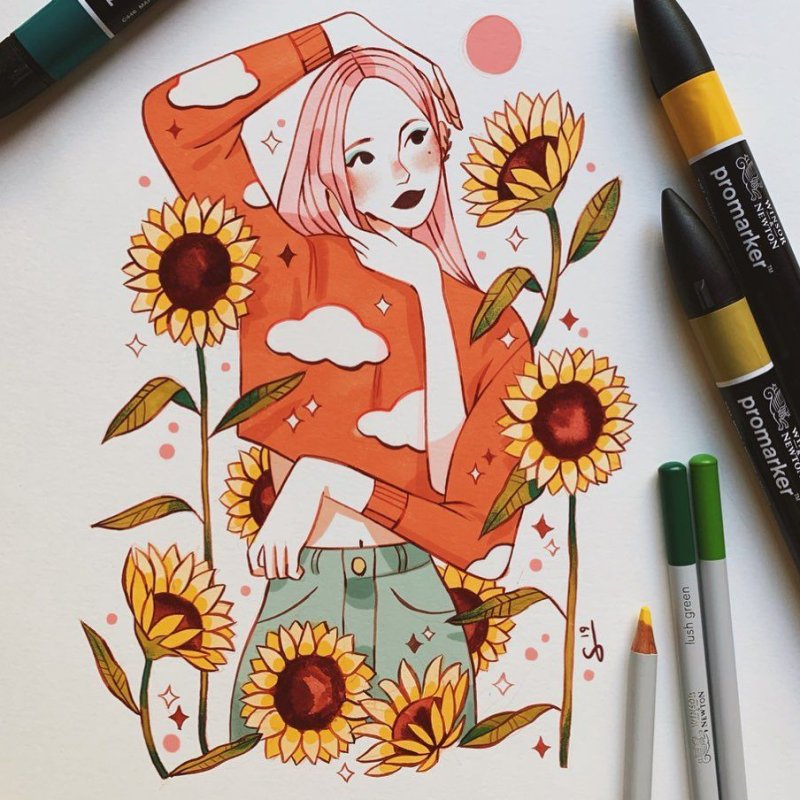 Художник Sibylline Meynet солнце