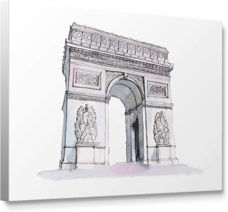 Триумфальная арка в Париже Персье Фонтен внутри