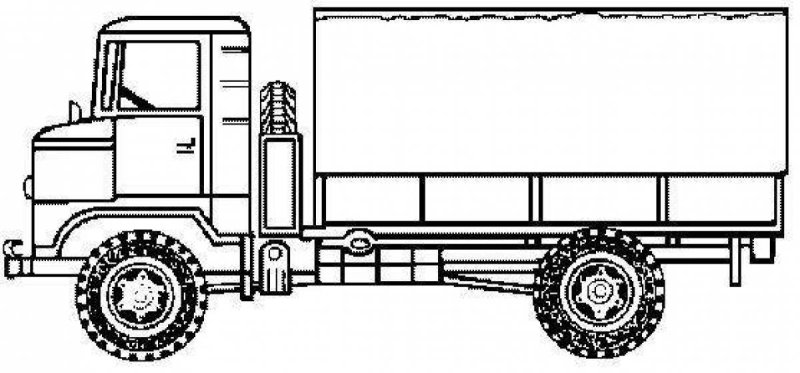 Раскраска ГАЗ 66