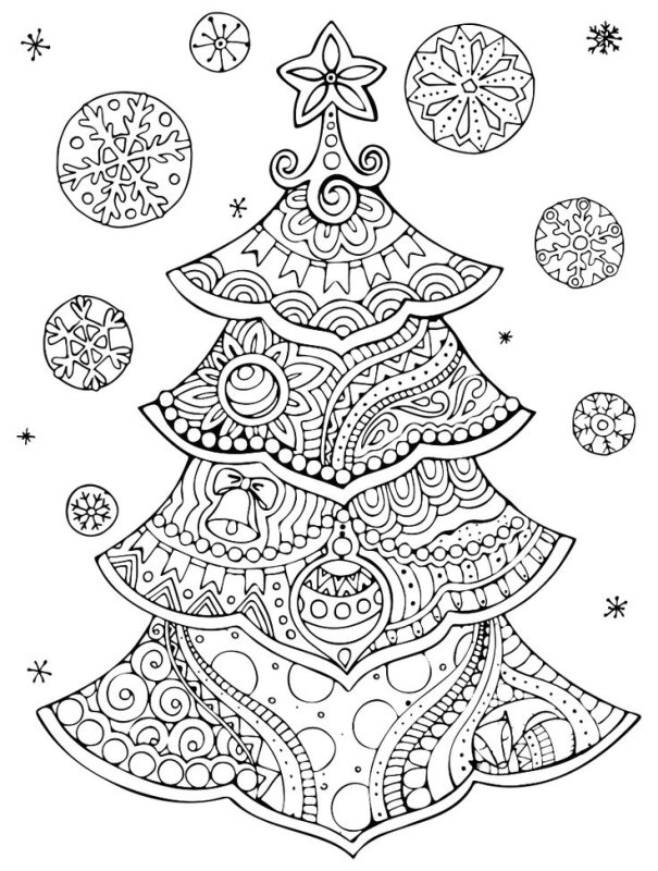 Новогодняя раскраска (белка)