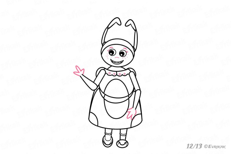 Раскраска Лунтик