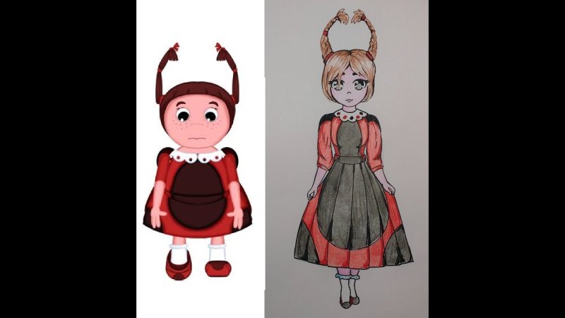 Рисунок Милы из Лунтика