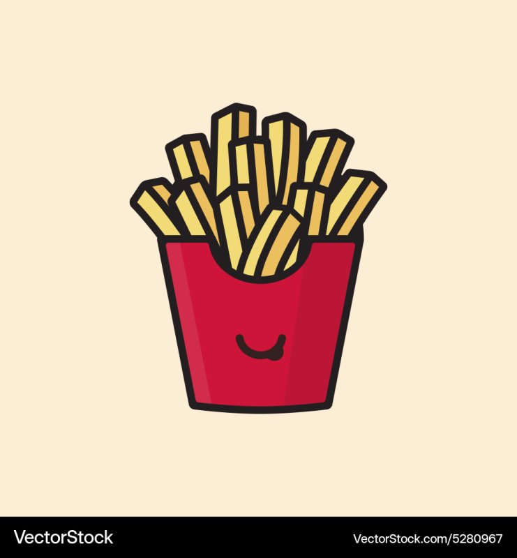 картофель фри стикер