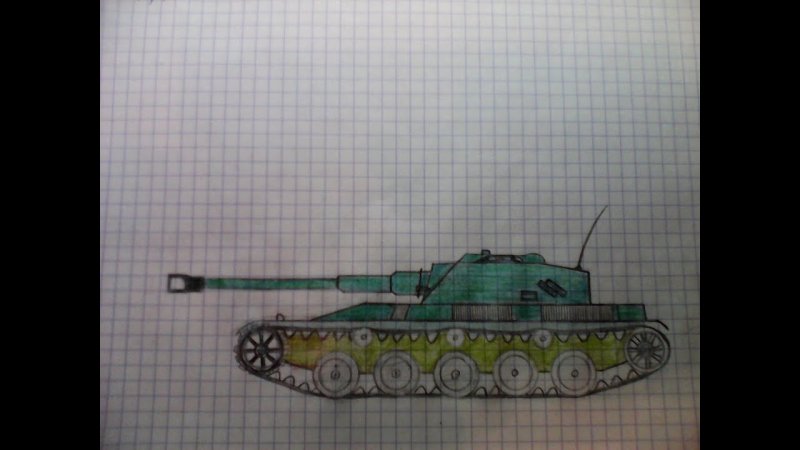 Танк срисовать