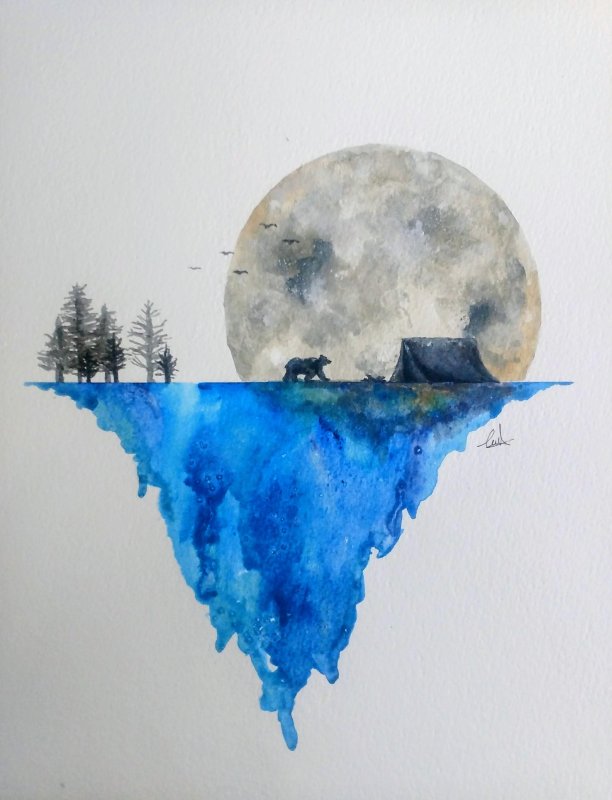 Рисунки акварелью