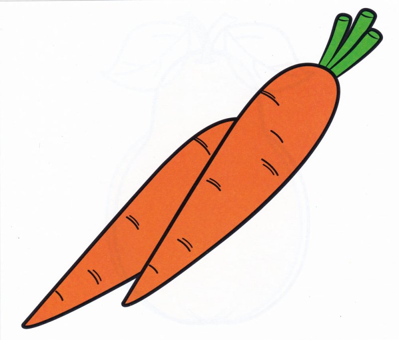 морковка рисунок для детей