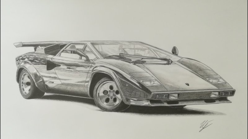 Ламборджини Countach чертеж