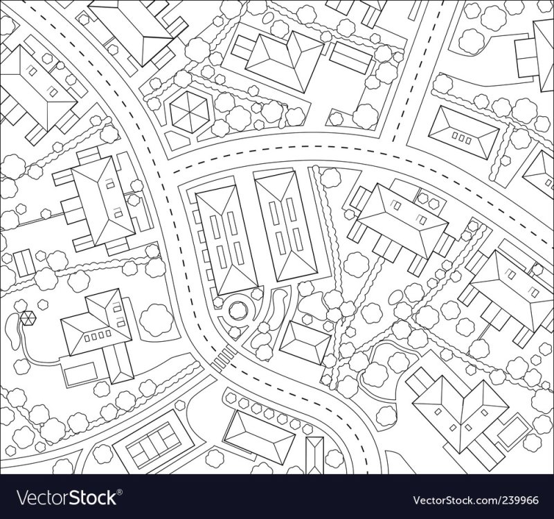 План города рисунок