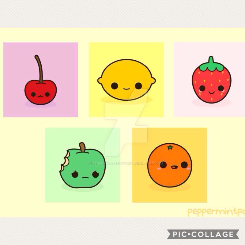 Рисунки для срисовки фрукты