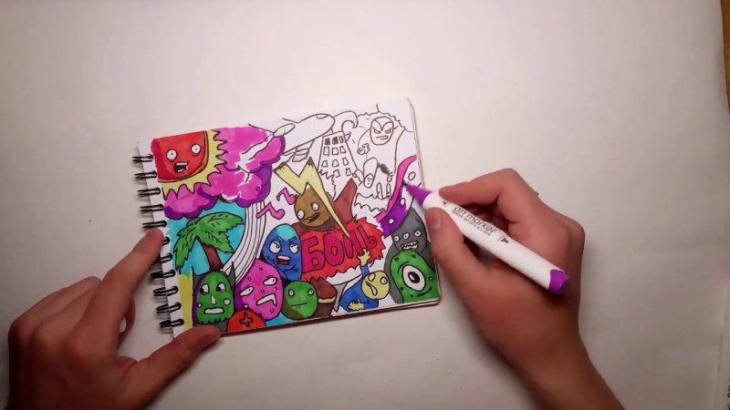 Рисунки маркерами