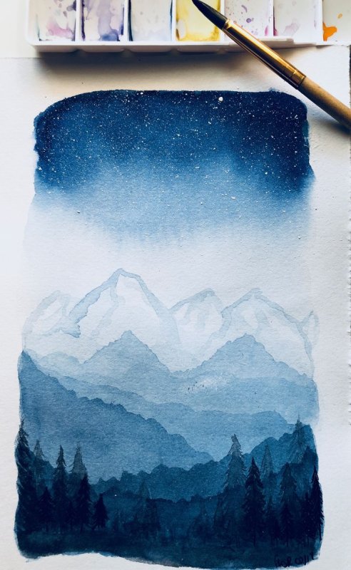 Рисунки акварелью