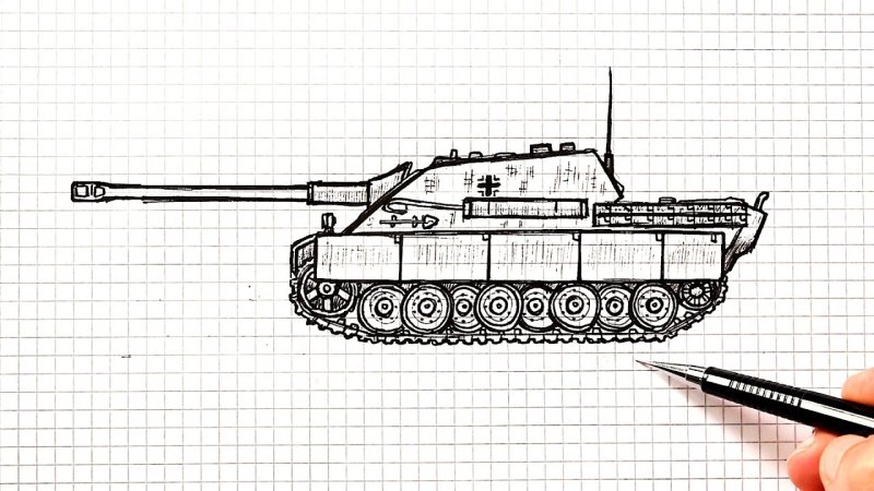 Рисунки по клеточкам танки