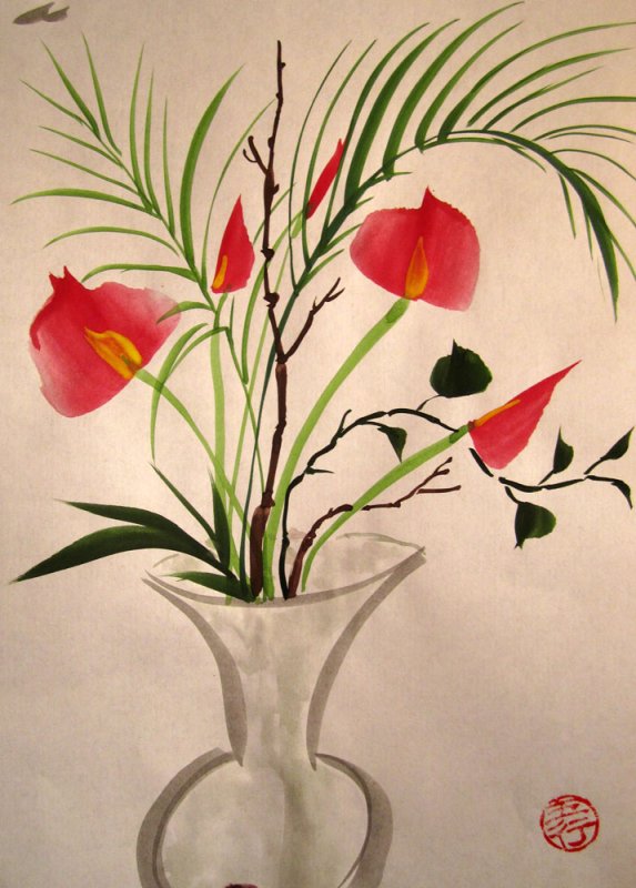 Рисунок экибаны