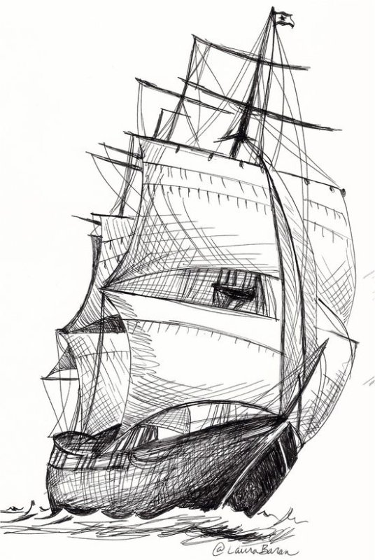 Корабль рисунок