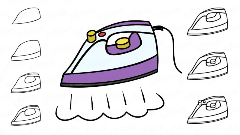 Утюг раскраска