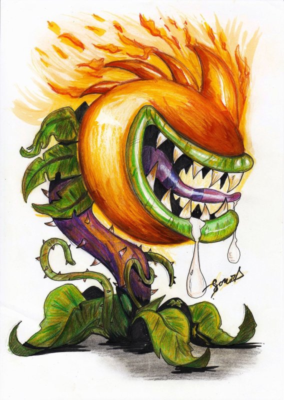 Chomper растения против зомби