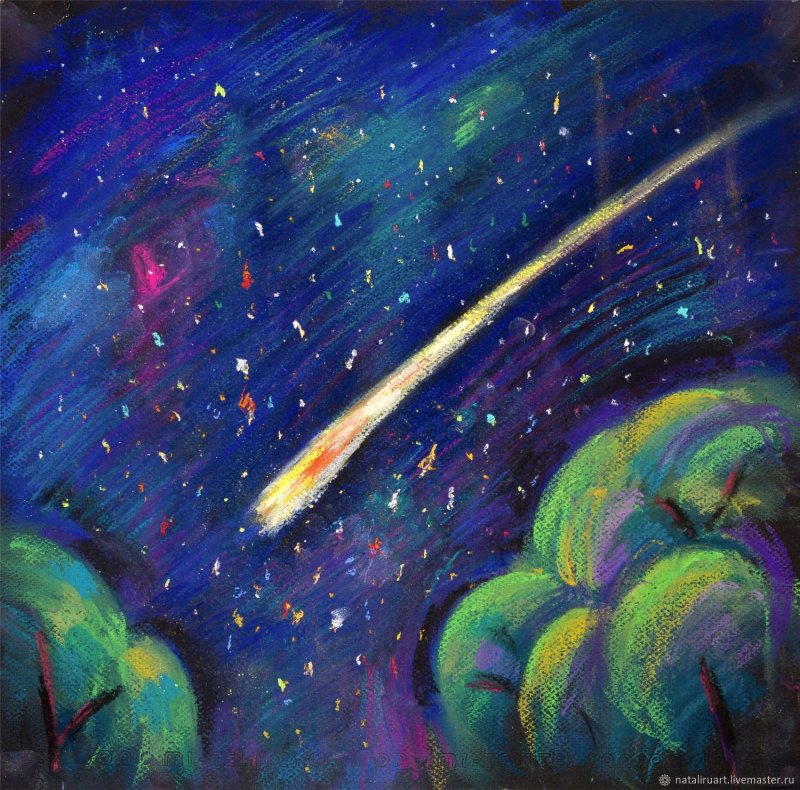 Картина космос красками