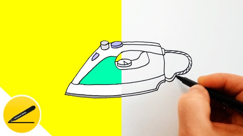Утюг рисовать