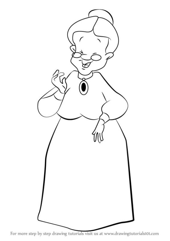 Бабушка рисунок