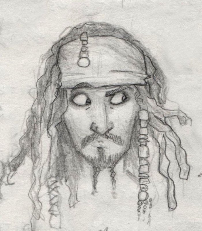 капитан джек воробей скетч