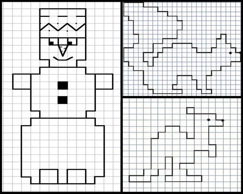 Рисунки по клеточкам в тетрад