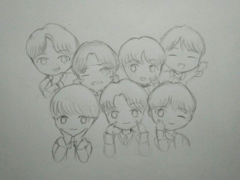 Раскраска БТС аниме