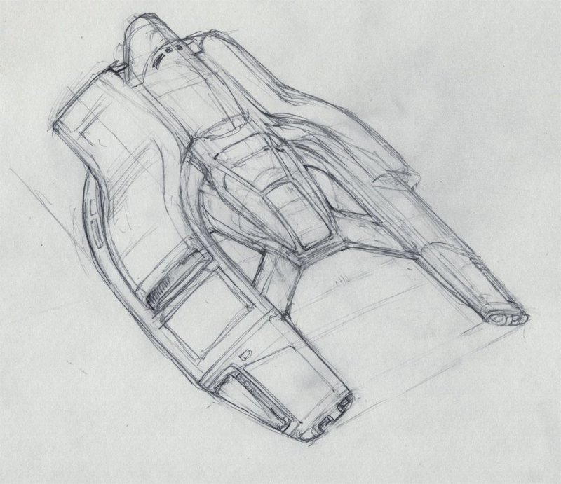 Космический корабль рисунок карандашом
