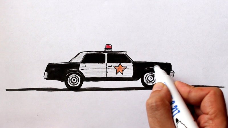 Полицейские машинки рисовать