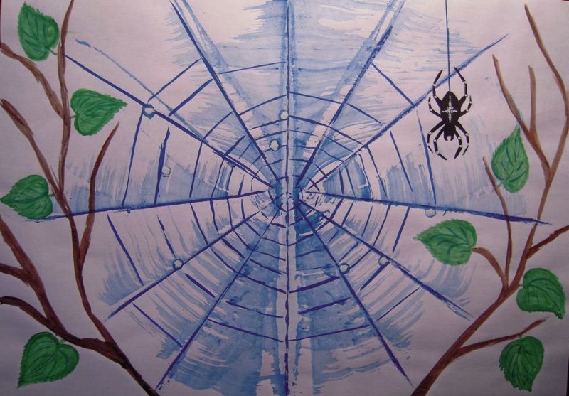 Паутина рисунок для детей