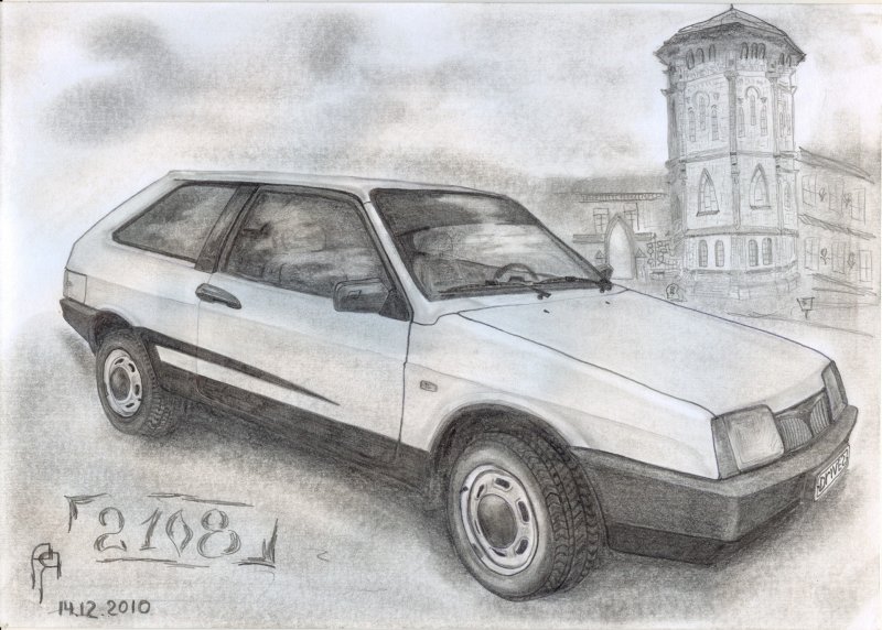 ВАЗ 2109 рисунок