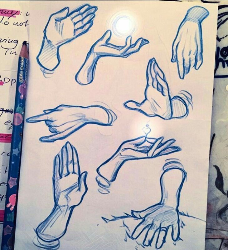 Рисунки для срисовки руки
