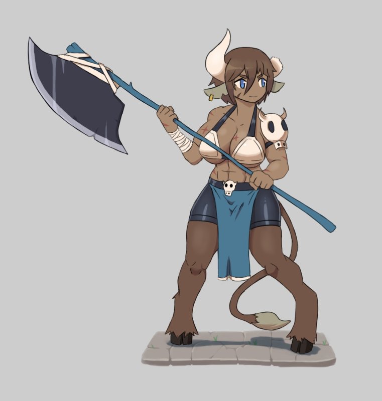 Аниме Monster Musume Минотавр