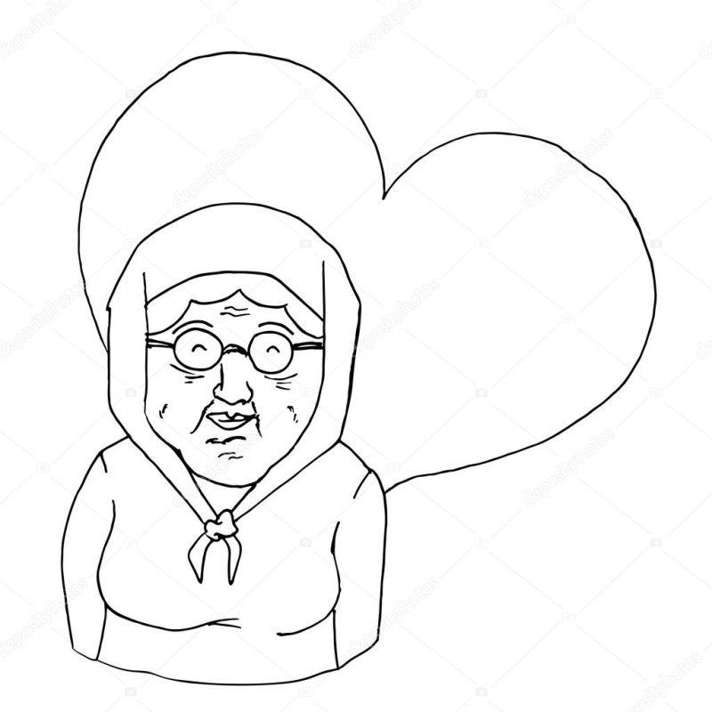 Бабушка эскиз
