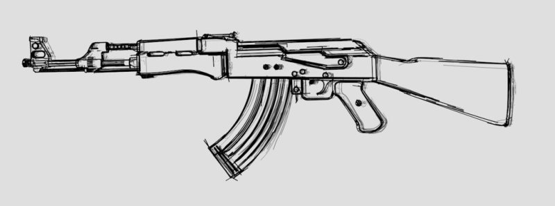 Чертеж АК 47 из Standoff 2