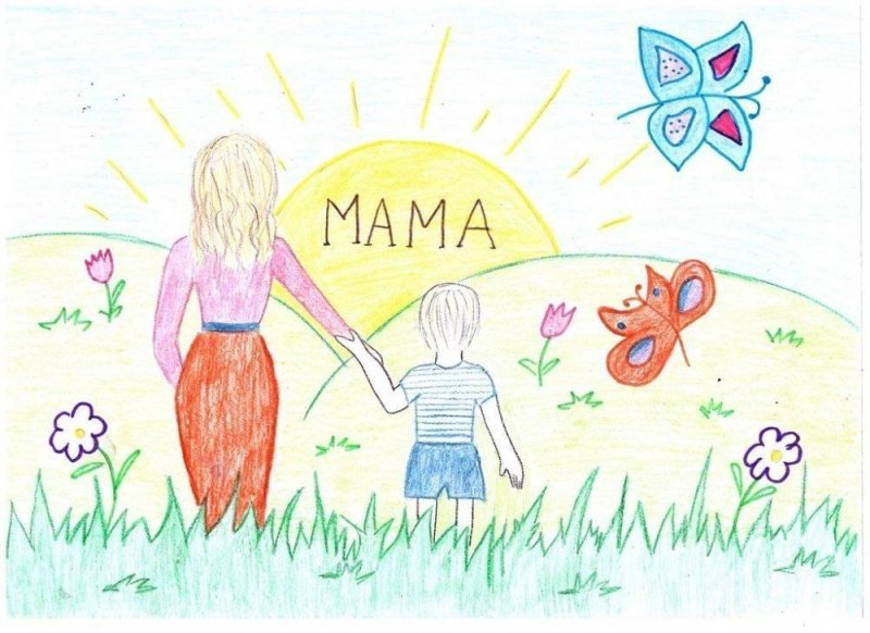 Рисунок на тему милая мама