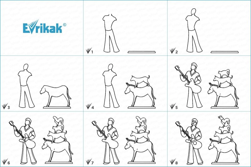 Бременские музыканты рисунок карандашом