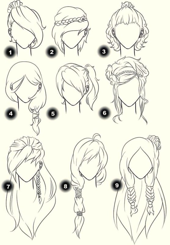 Эскиз прически