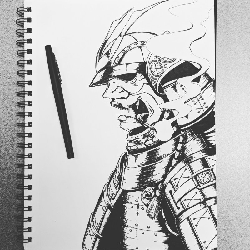 Картинки для срисовки Самурай