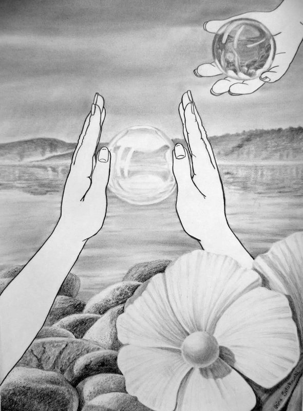 Рисунки карандашом природа